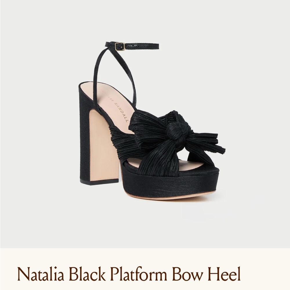 Loeffler Randall Black Bow Platform Heels
